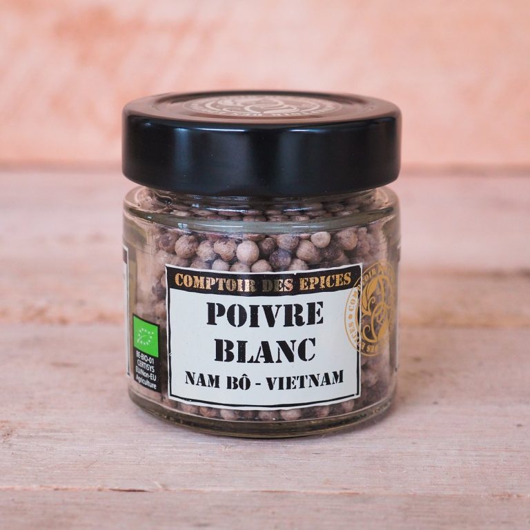 Poivre Blanc entier BIO (Nam Bô – Vietnam)